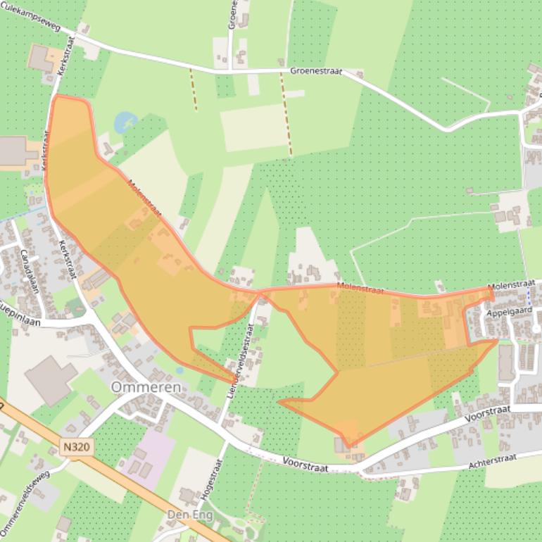 Kaart van postcodegebied 4033AT.