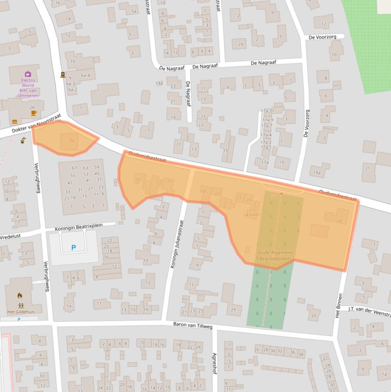 Kaart van postcodegebied 4033AX.