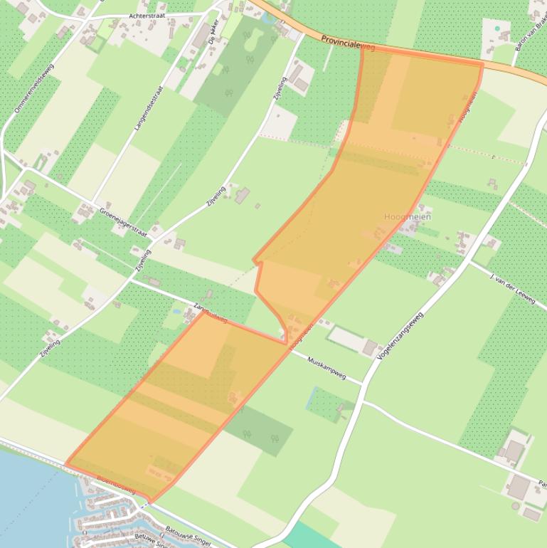 Kaart van postcodegebied 4033BG.