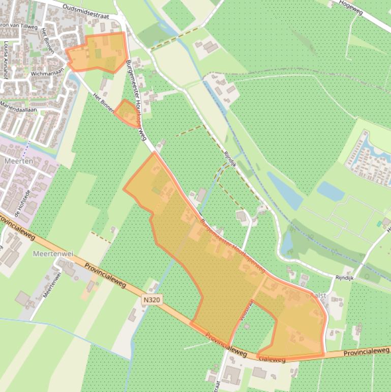 Kaart van postcodegebied 4033BK.