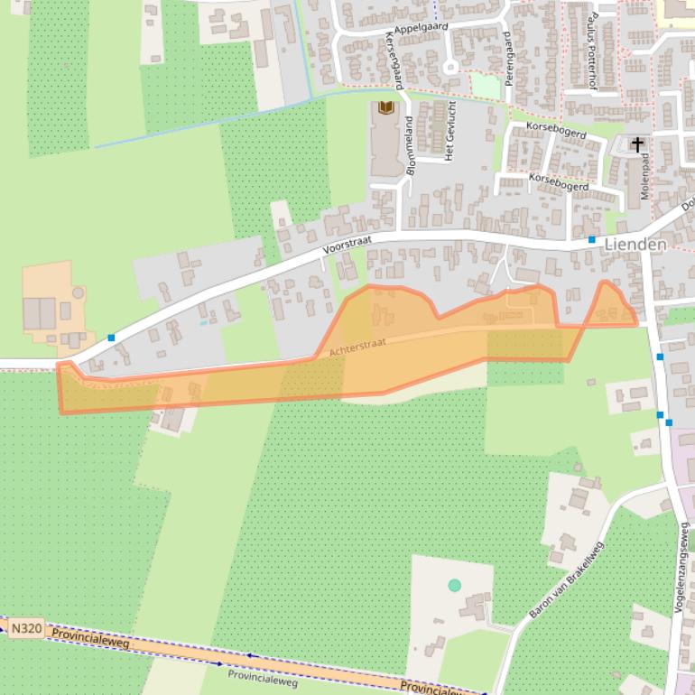 Kaart van postcodegebied 4033BM.