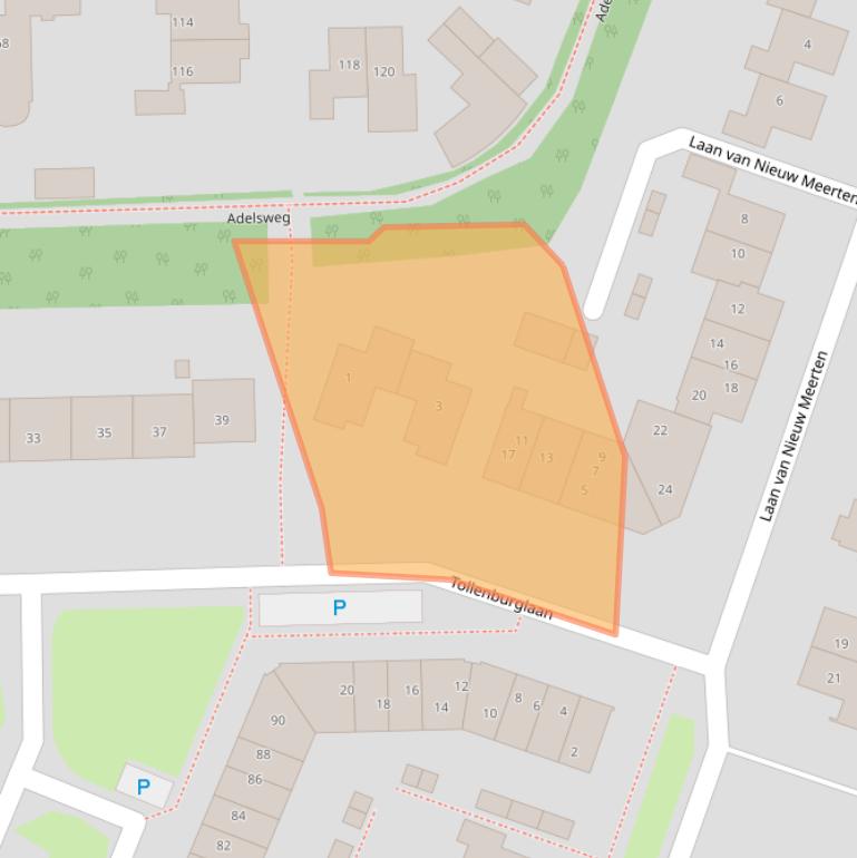 Kaart van postcodegebied 4033DG.