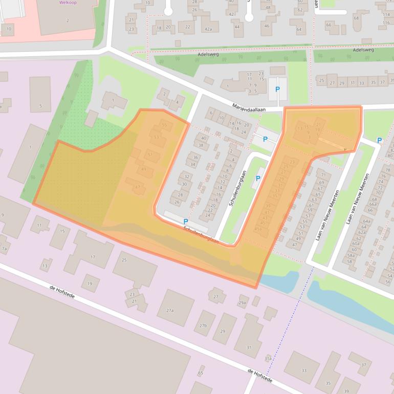 Kaart van postcodegebied 4033DJ.