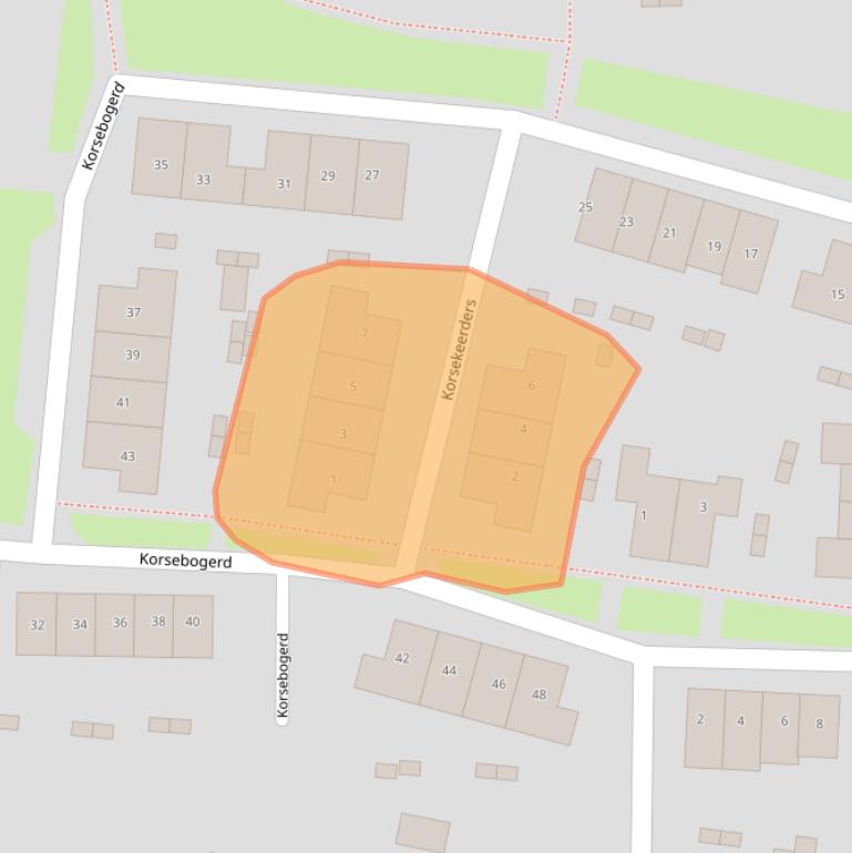 Kaart van postcodegebied 4033DX.