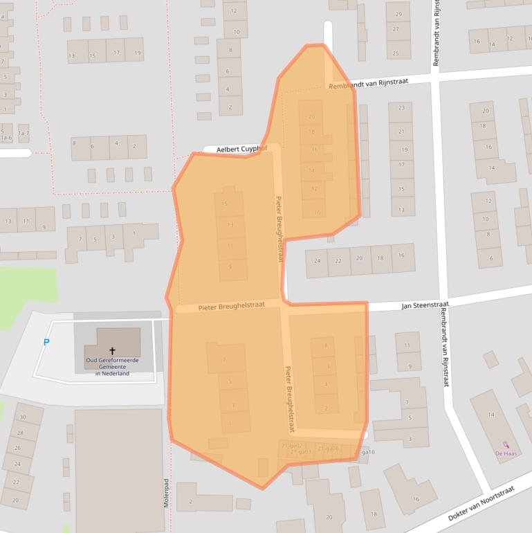 Kaart van postcodegebied 4033EE.