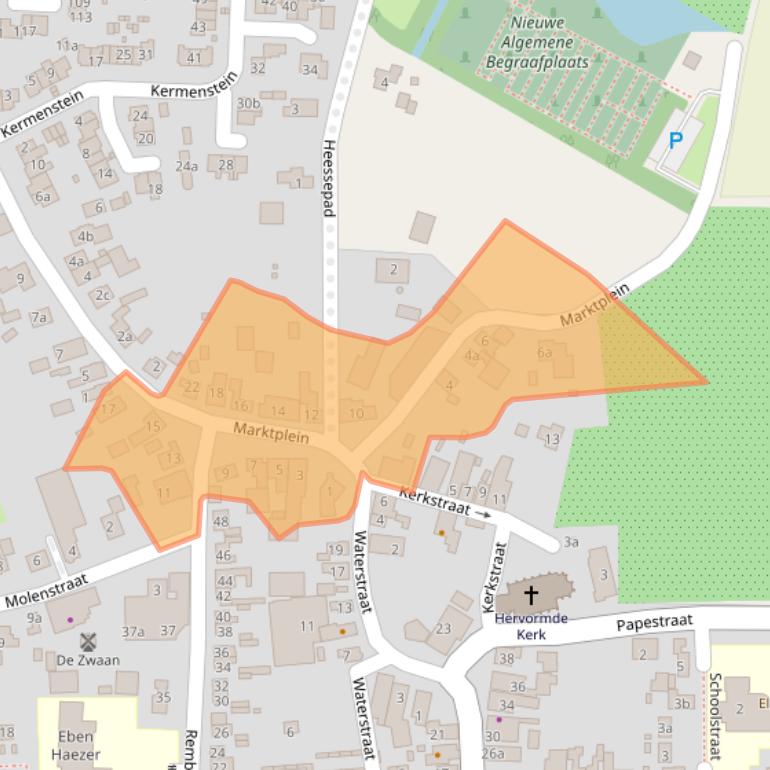 Kaart van postcodegebied 4033EG.