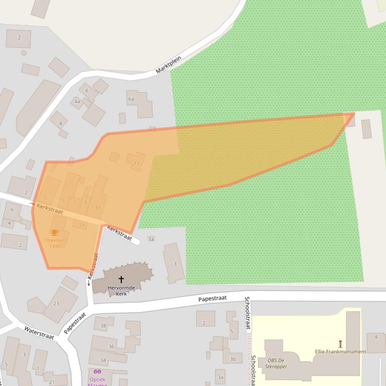 Kaart van postcodegebied 4033EH.