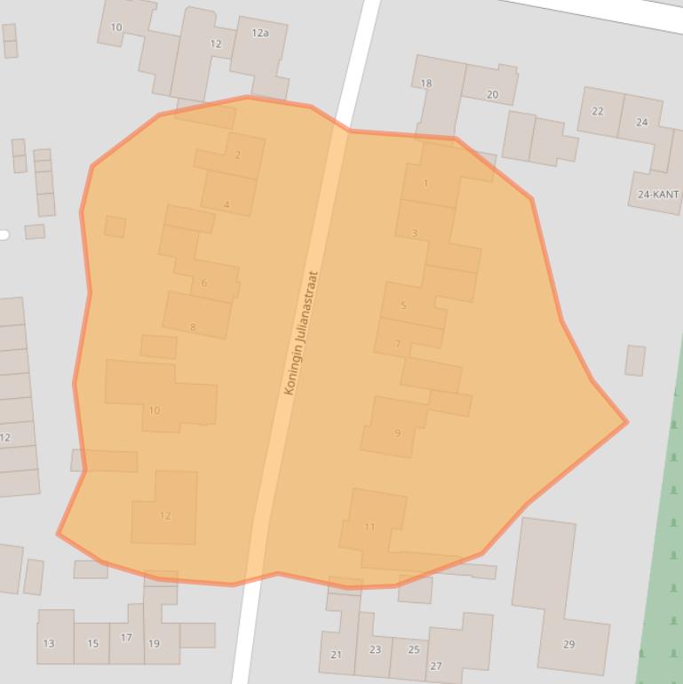 Kaart van postcodegebied 4033EJ.