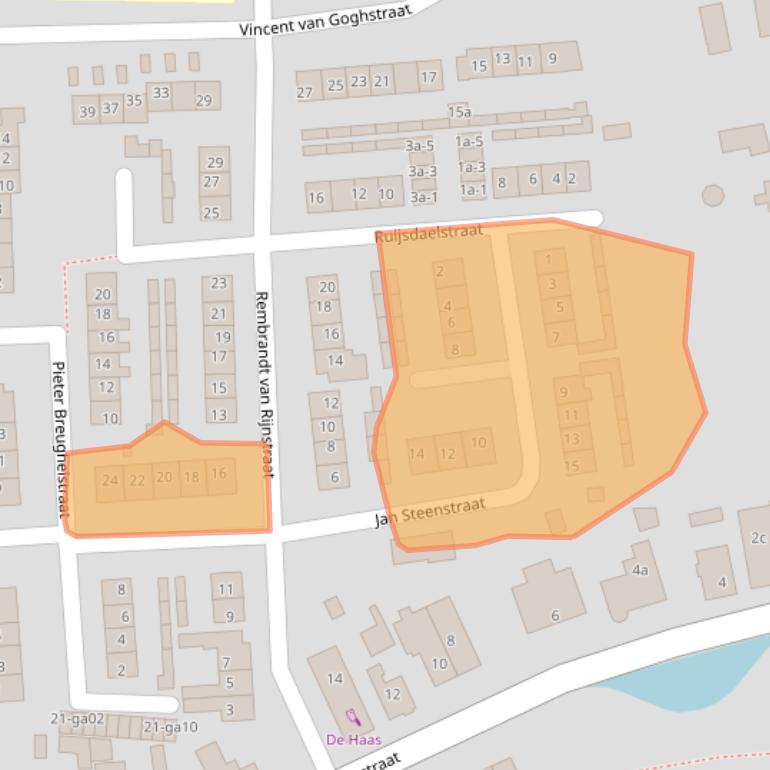 Kaart van postcodegebied 4033EK.