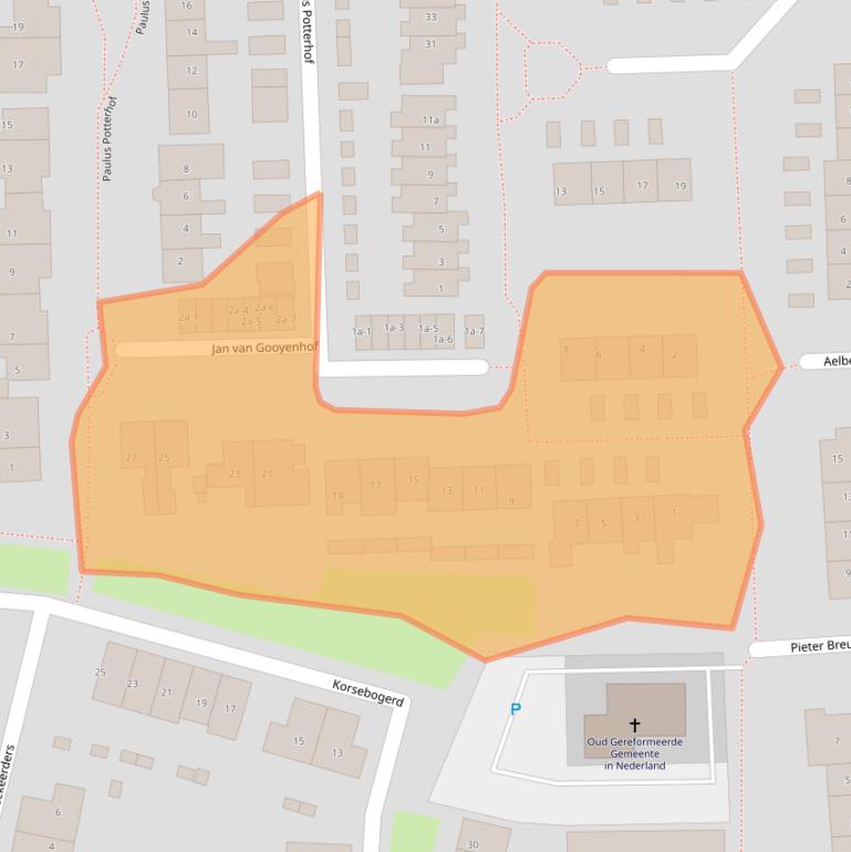 Kaart van postcodegebied 4033EL.