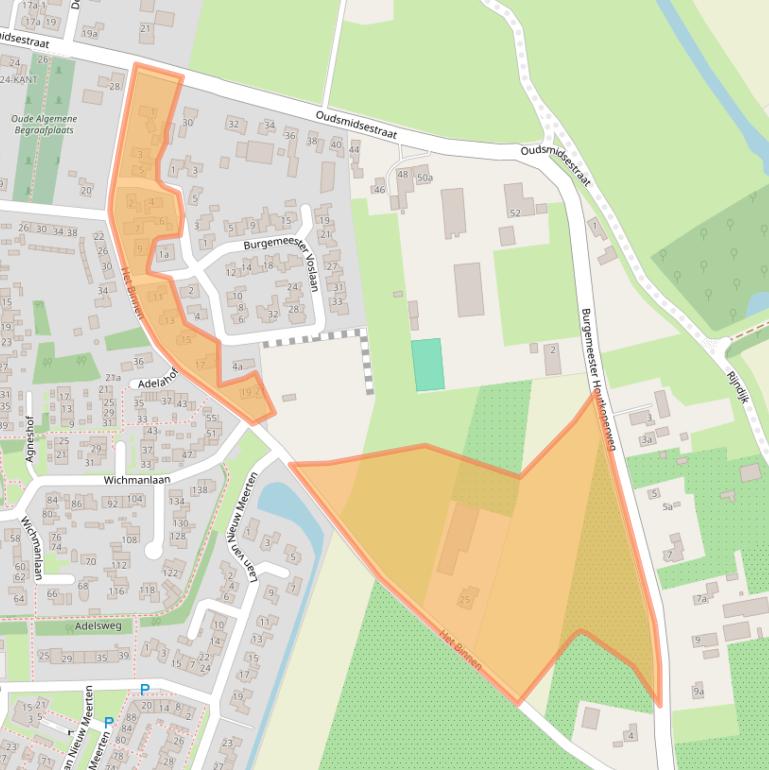 Kaart van postcodegebied 4033EN.