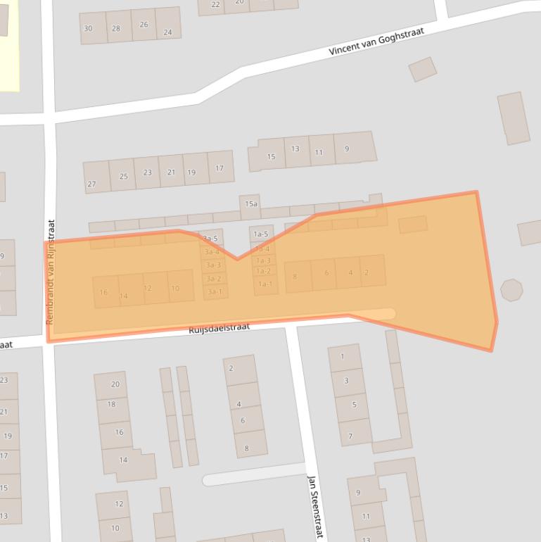 Kaart van postcodegebied 4033GJ.