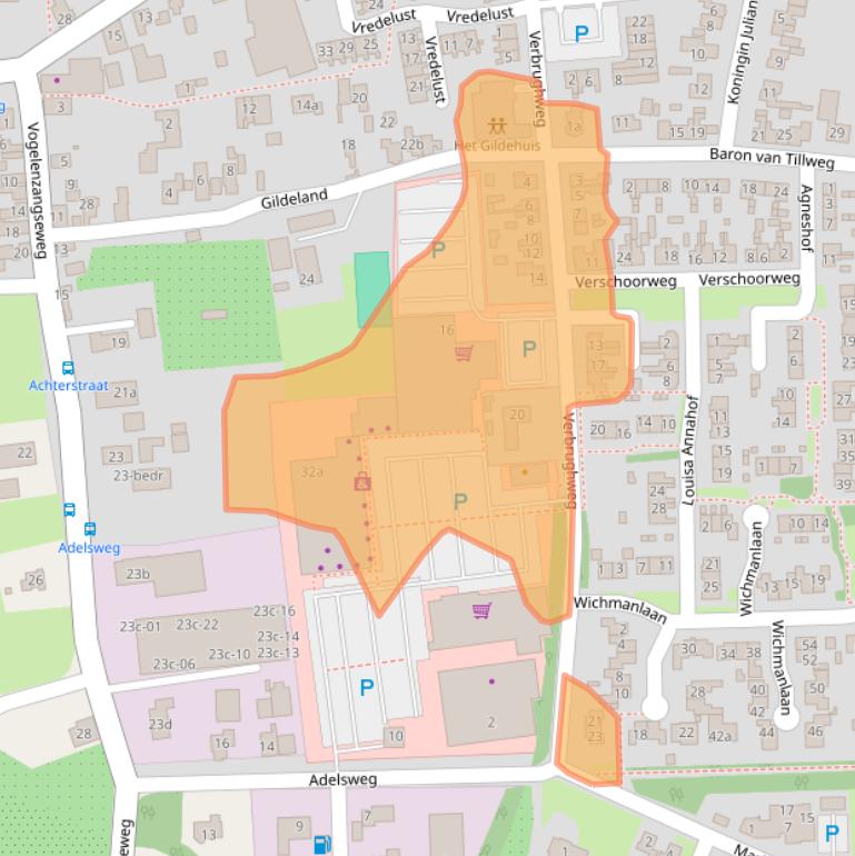 Kaart van postcodegebied 4033GP.