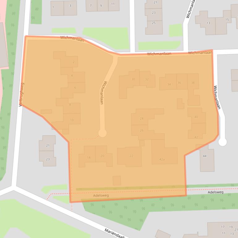 Kaart van postcodegebied 4033HG.