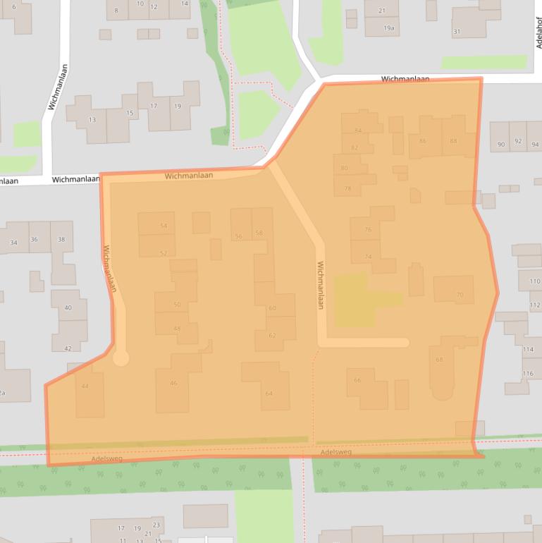 Kaart van postcodegebied 4033HH.