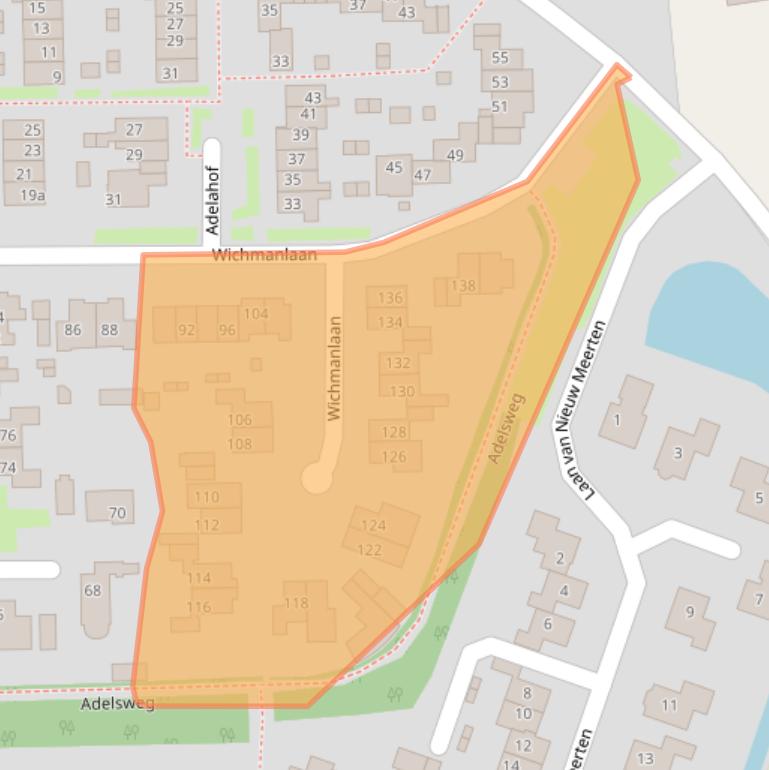 Kaart van postcodegebied 4033HJ.