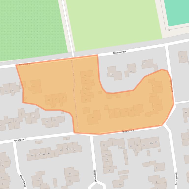 Kaart van postcodegebied 4033JB.