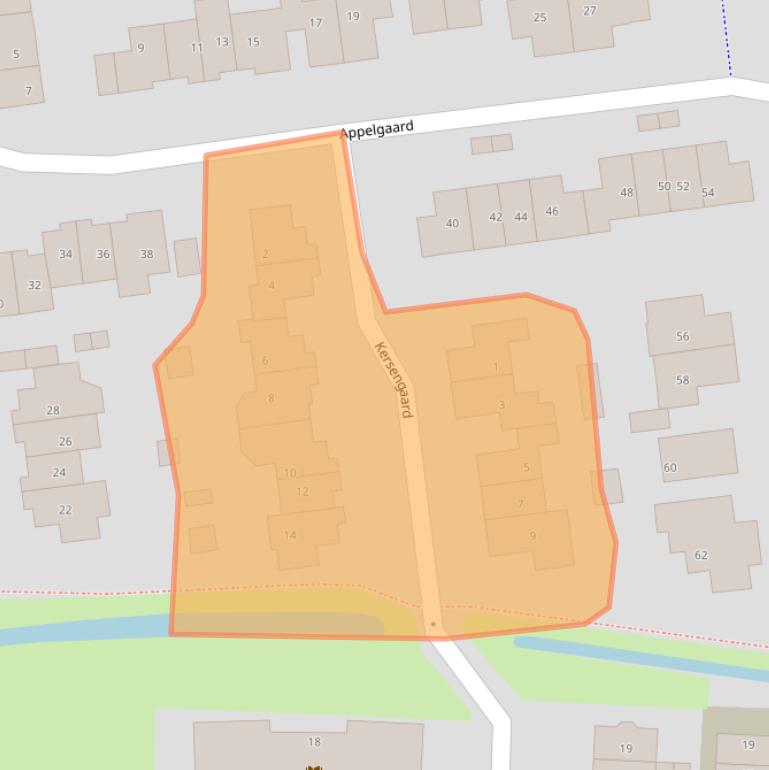 Kaart van postcodegebied 4033JE.