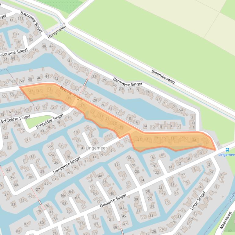 Kaart van postcodegebied 4033KM.