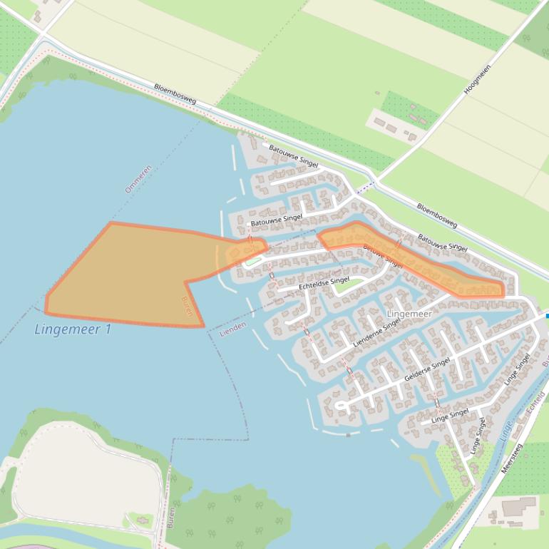 Kaart van postcodegebied 4033KN.