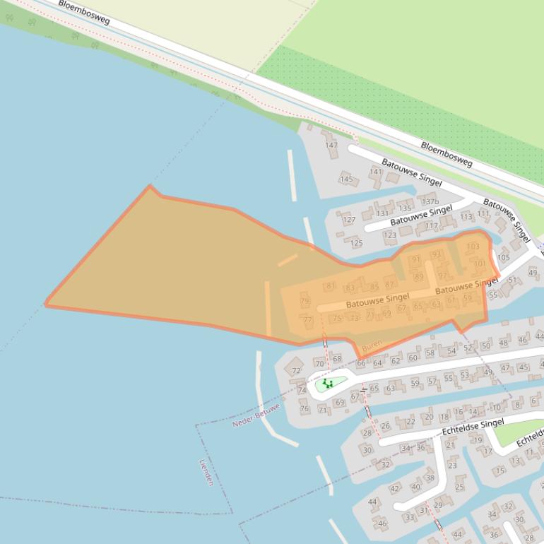 Kaart van postcodegebied 4033KR.