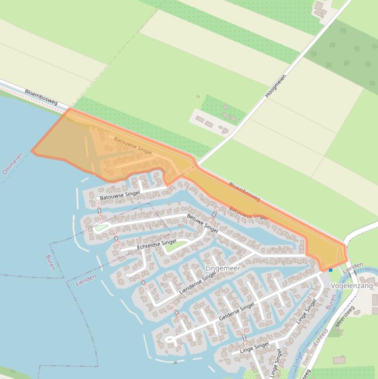 Kaart van postcodegebied 4033KS.