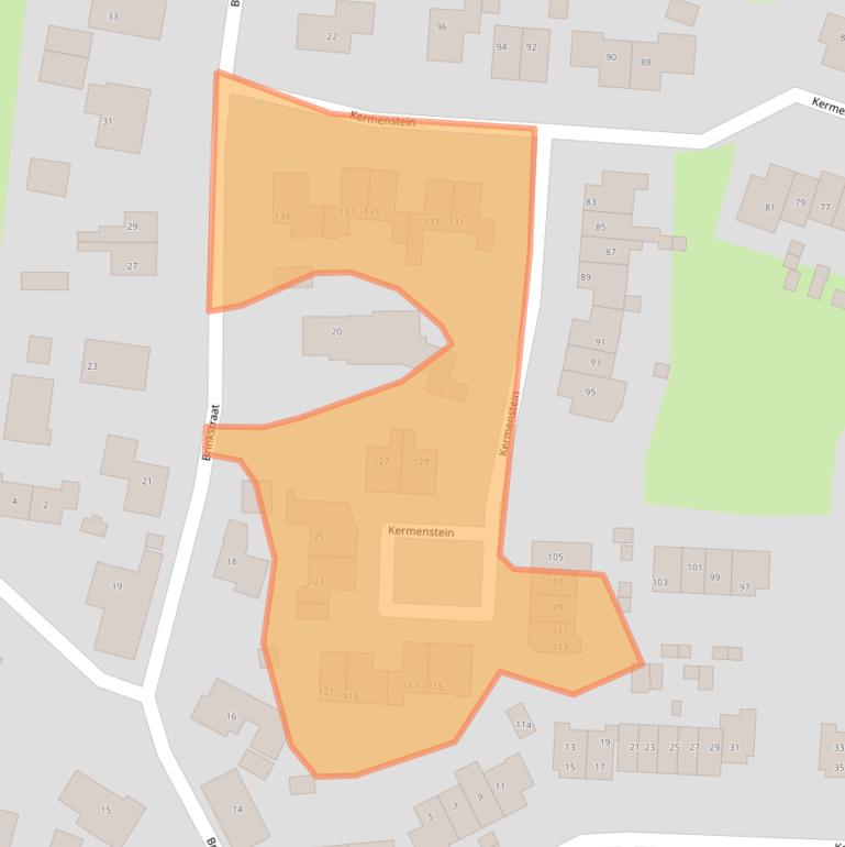 Kaart van postcodegebied 4033XE.