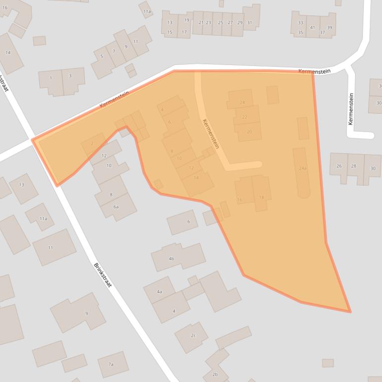 Kaart van postcodegebied 4033XG.