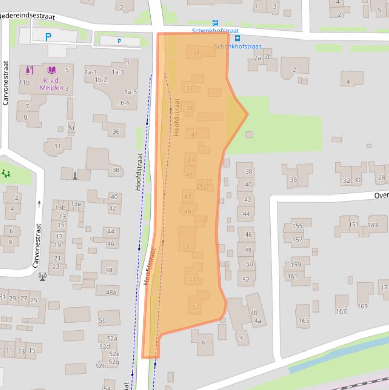 Kaart van postcodegebied 4041AB.