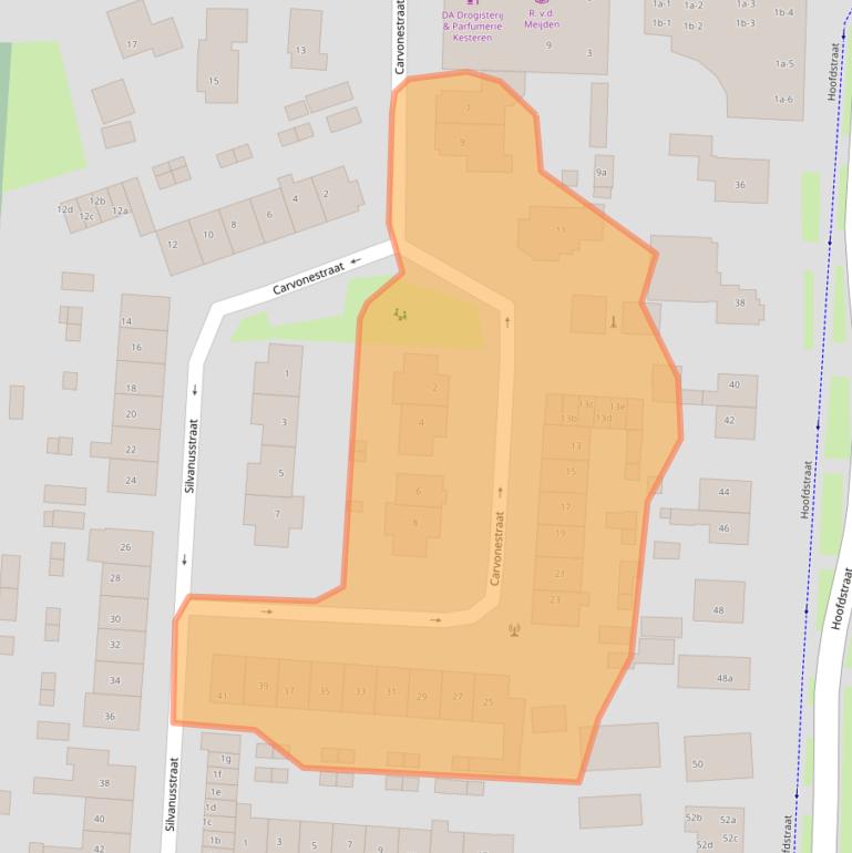 Kaart van postcodegebied 4041AN.