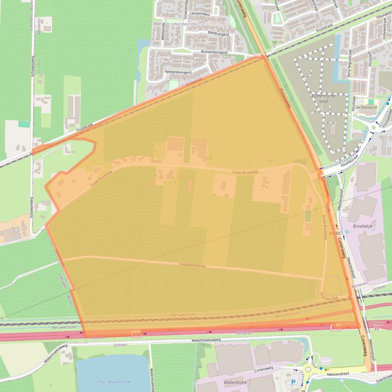 Kaart van postcodegebied 4041AR.