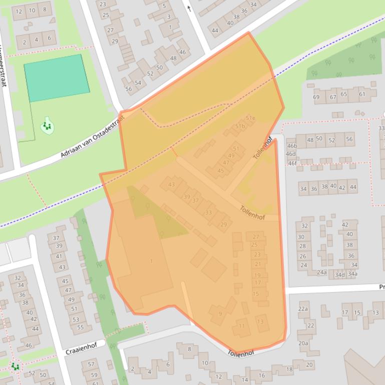 Kaart van postcodegebied 4041BH.