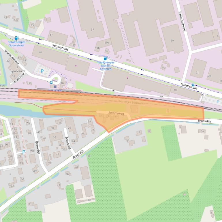 Kaart van postcodegebied 4041CX.