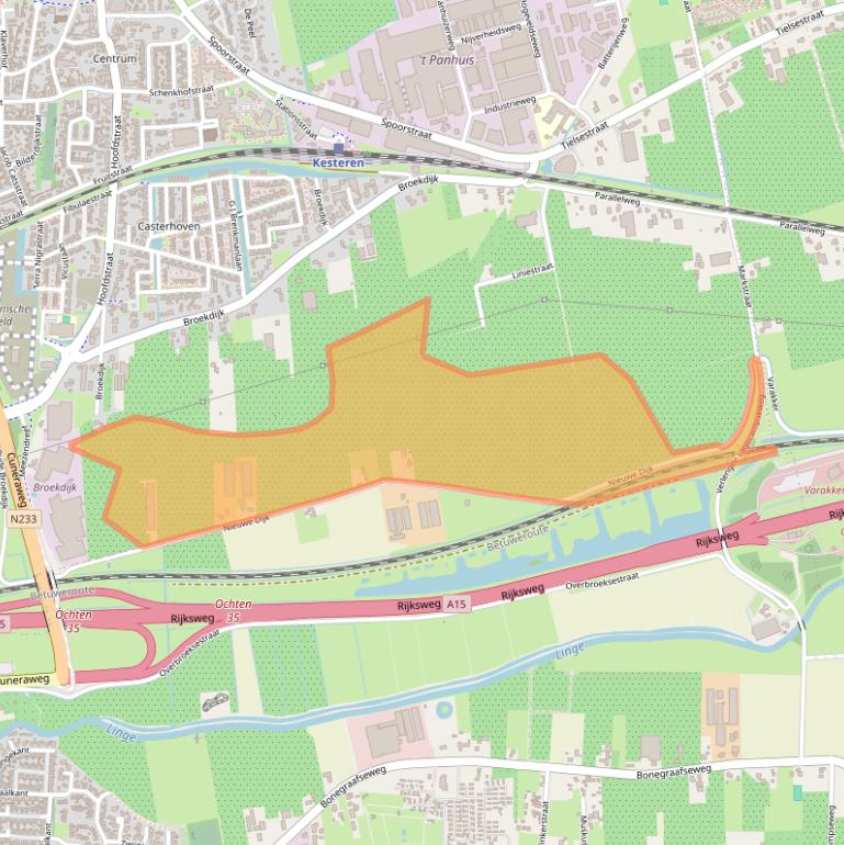 Kaart van postcodegebied 4041CZ.