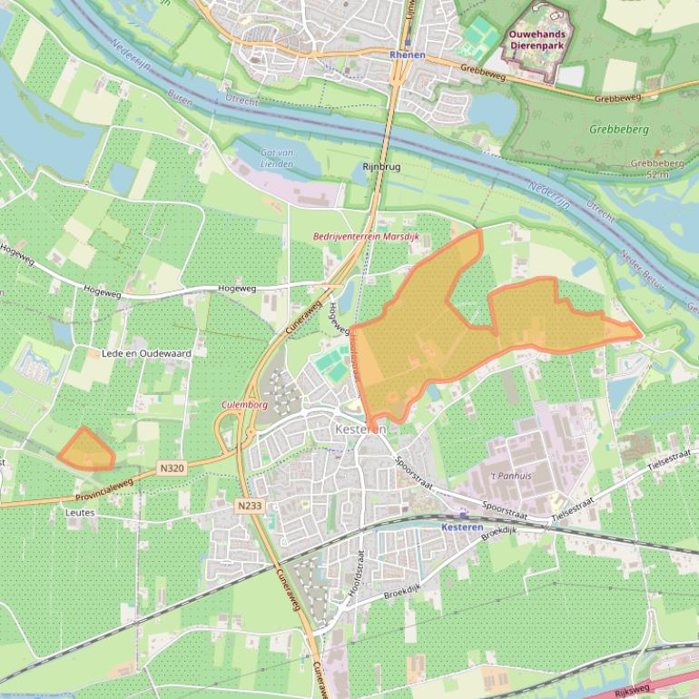 Kaart van postcodegebied 4041EE.