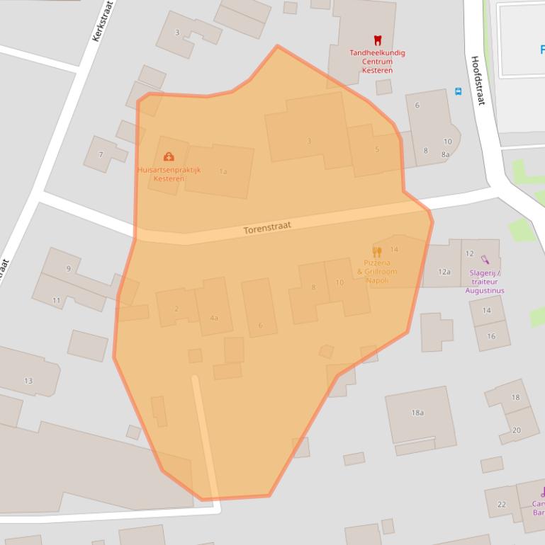 Kaart van postcodegebied 4041GA.