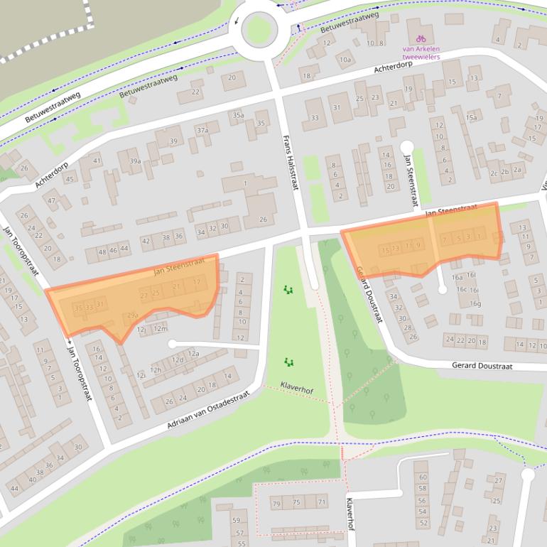 Kaart van postcodegebied 4041GC.