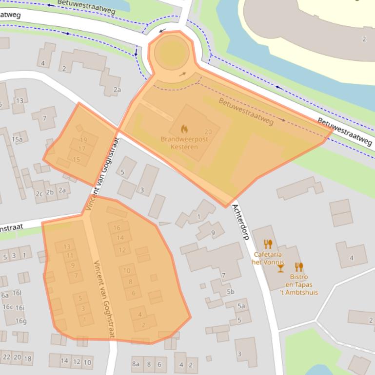 Kaart van postcodegebied 4041GG.