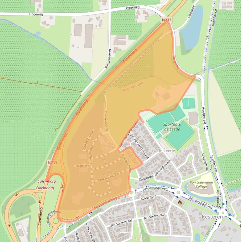 Kaart van postcodegebied 4041GS.