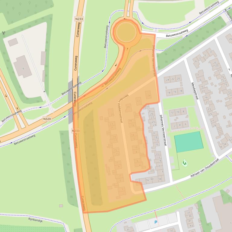 Kaart van postcodegebied 4041HL.