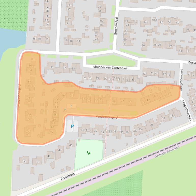 Kaart van postcodegebied 4041RH.