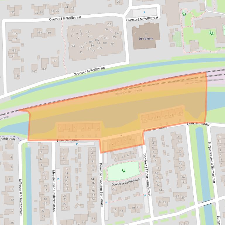 Kaart van postcodegebied 4041VH.