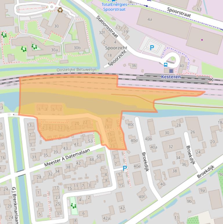 Kaart van postcodegebied 4041VM.