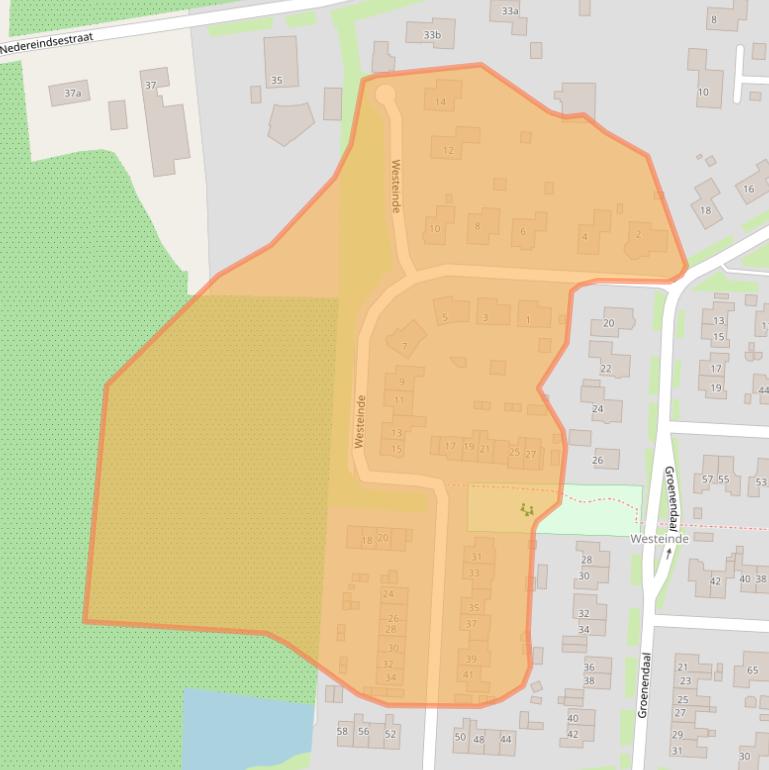 Kaart van postcodegebied 4041WC.