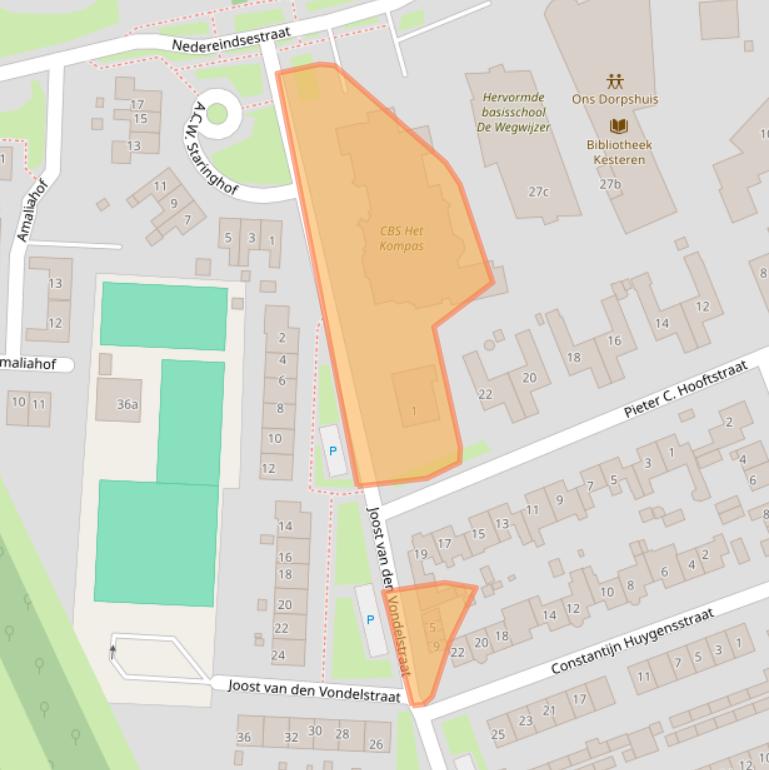 Kaart van postcodegebied 4041XJ.