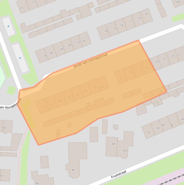 Kaart van postcodegebied 4041XN.