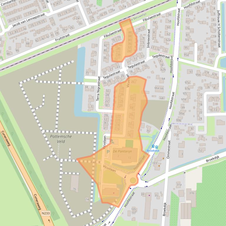 Kaart van postcodegebied 4041ZA.