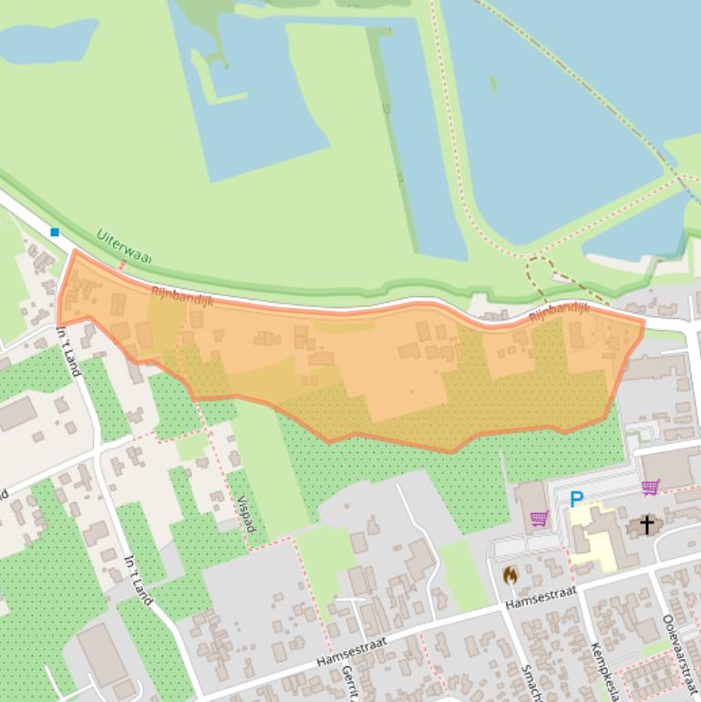 Kaart van postcodegebied 4043JJ.