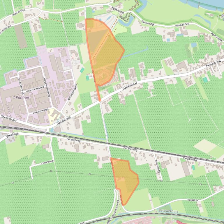 Kaart van postcodegebied 4043JX.