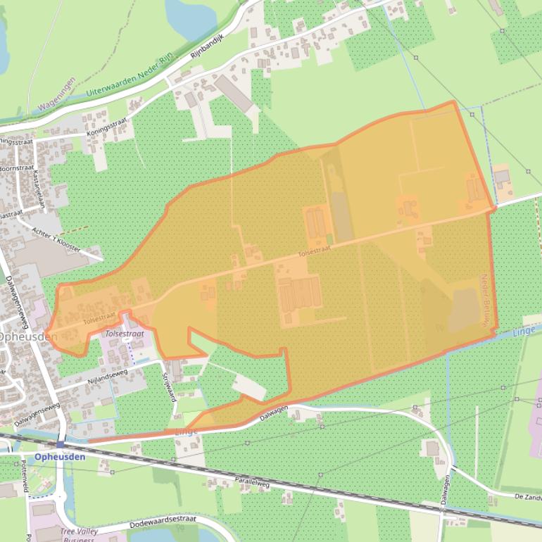 Kaart van postcodegebied 4043KB.